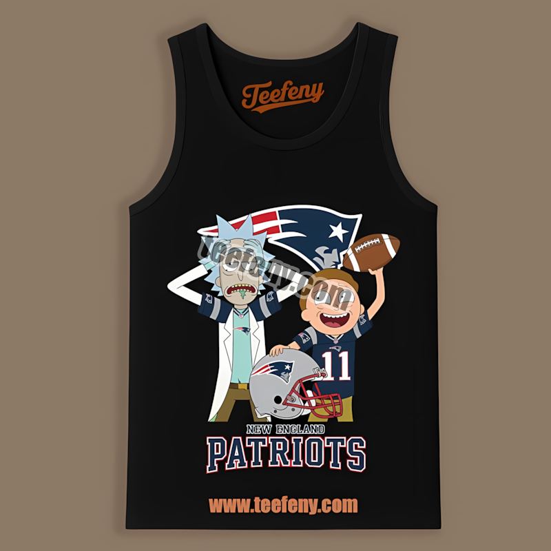New England Patriots Vs Rick And Morty Adults Tanktop New England Patriots Vs Rick And Morty Adults Tanktop