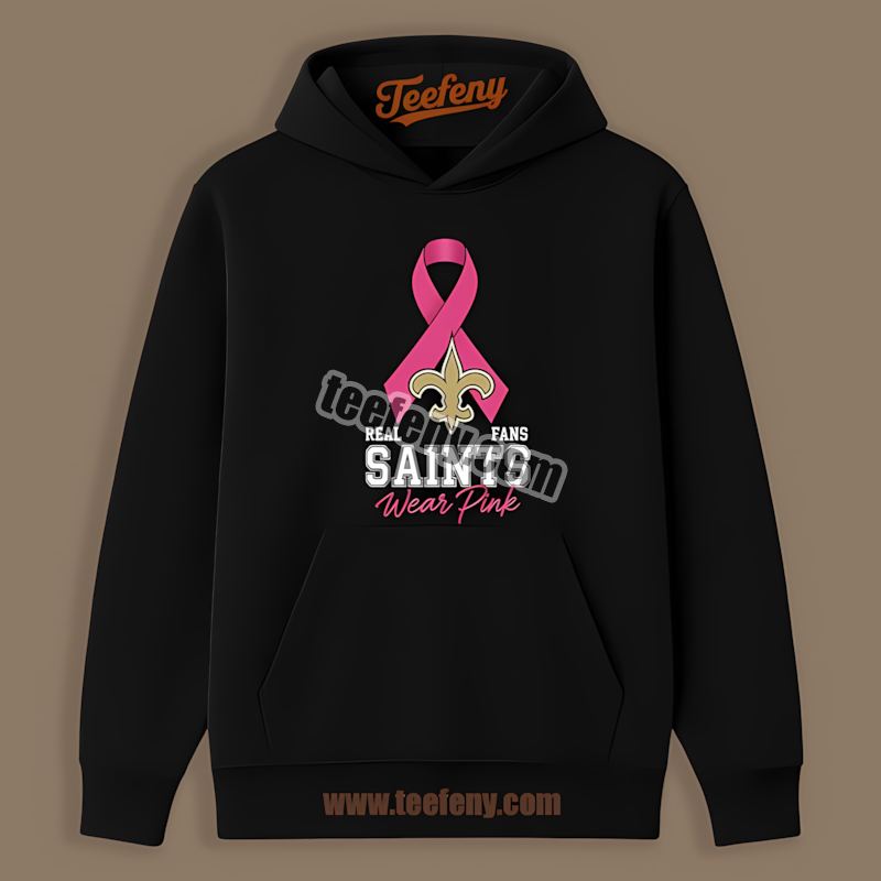 New Orleans Saints Breast Cancer Fans Wear Pink Retro Hoodie New Orleans Saints Breast Cancer Fans Wear Pink Retro Hoodie