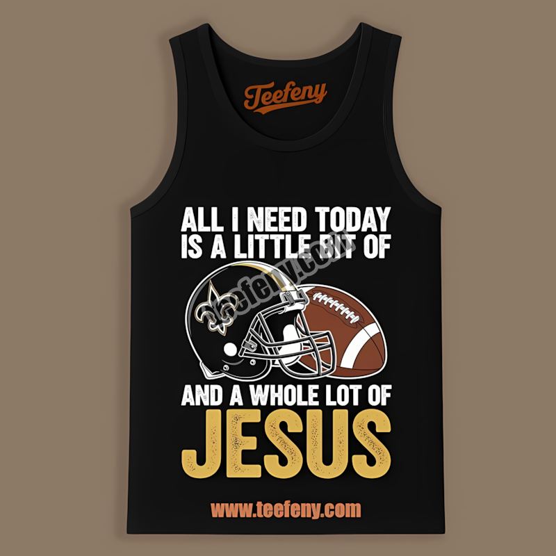 New Orleans Saints Football And Jesus Sports Tanktop New Orleans Saints Football And Jesus Sports Tanktop