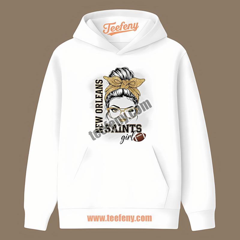 New Orleans Saints Girl Trendy Fan Hoodie New Orleans Saints Girl Trendy Fan Hoodie