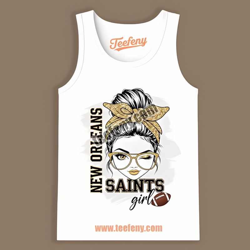 New Orleans Saints Girl Trendy Fan Tanktop New Orleans Saints Girl Trendy Fan Tanktop