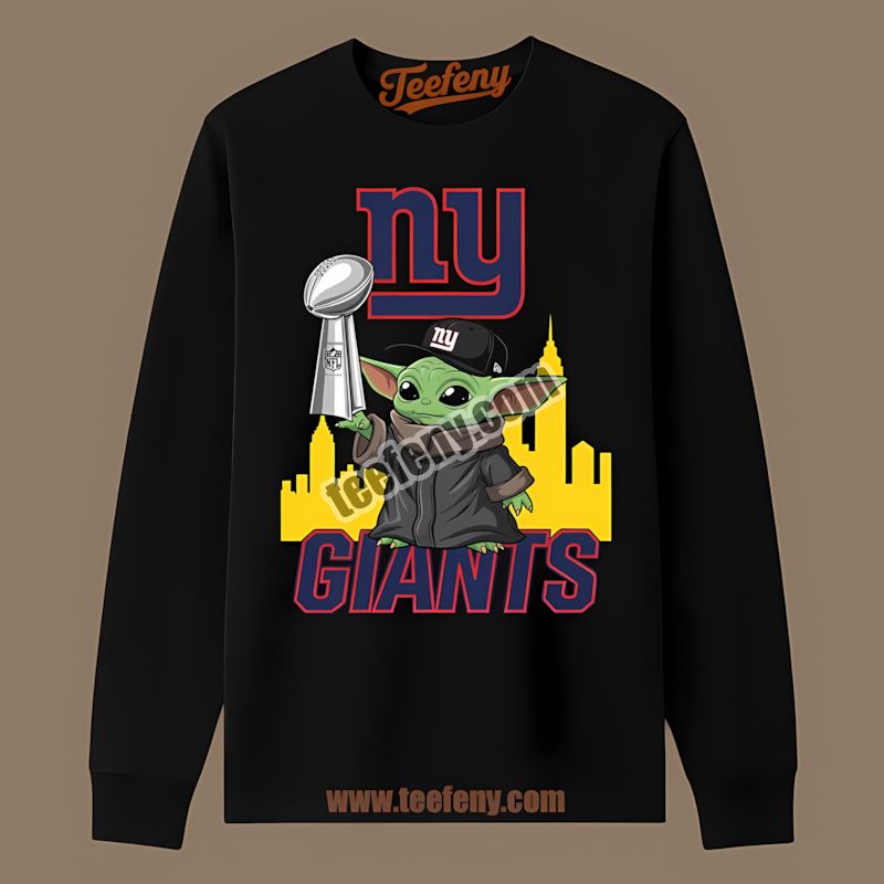 New York Giants Baby Yoda Super Bowl Cup Classic Long Sleeve New York Giants Baby Yoda Super Bowl Cup Classic Long Sleeve