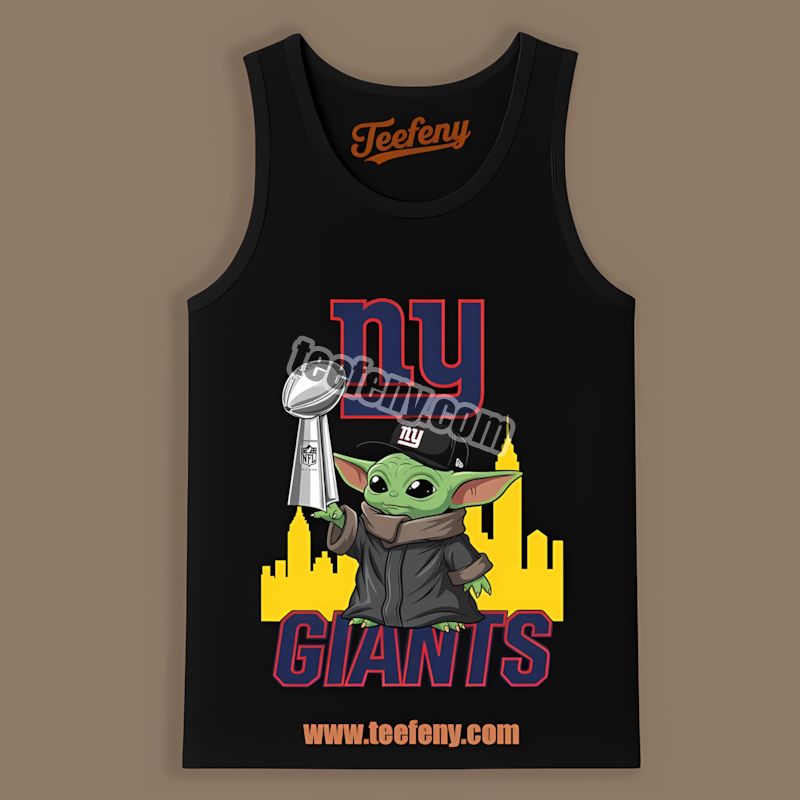 New York Giants Baby Yoda Super Bowl Cup Classic Tanktop New York Giants Baby Yoda Super Bowl Cup Classic Tanktop