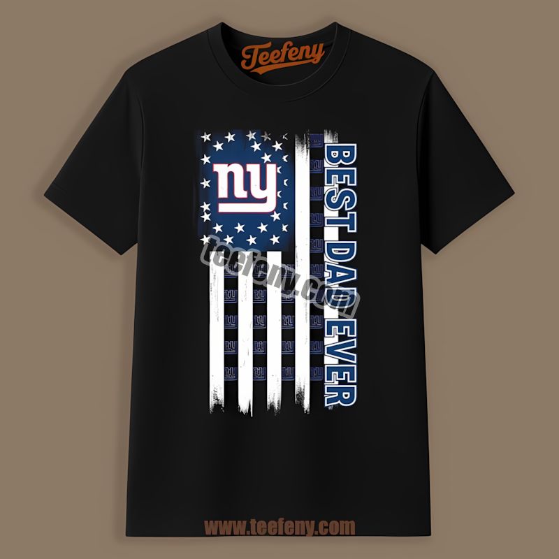 New York Giants Best Dad Ever American Flag Vintage Shirt