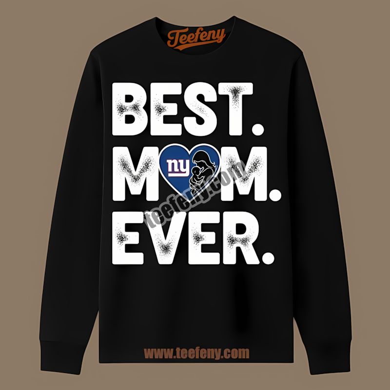 New York Giants Best Mom Ever Heart Classic Long Sleeve New York Giants Best Mom Ever Heart Classic Long Sleeve