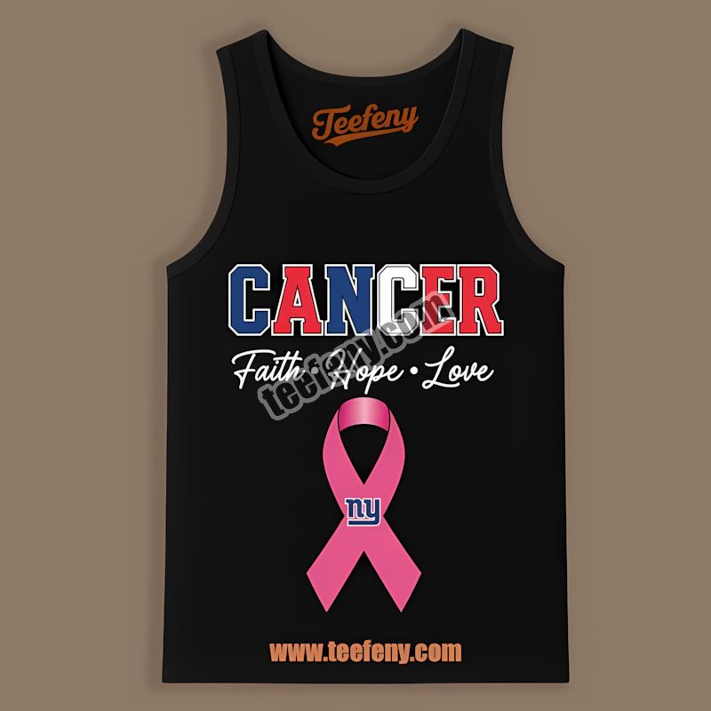 New York Giants Cancer Awareness Faith Hope Love Retro Tanktop New York Giants Cancer Awareness Faith Hope Love Retro Tanktop