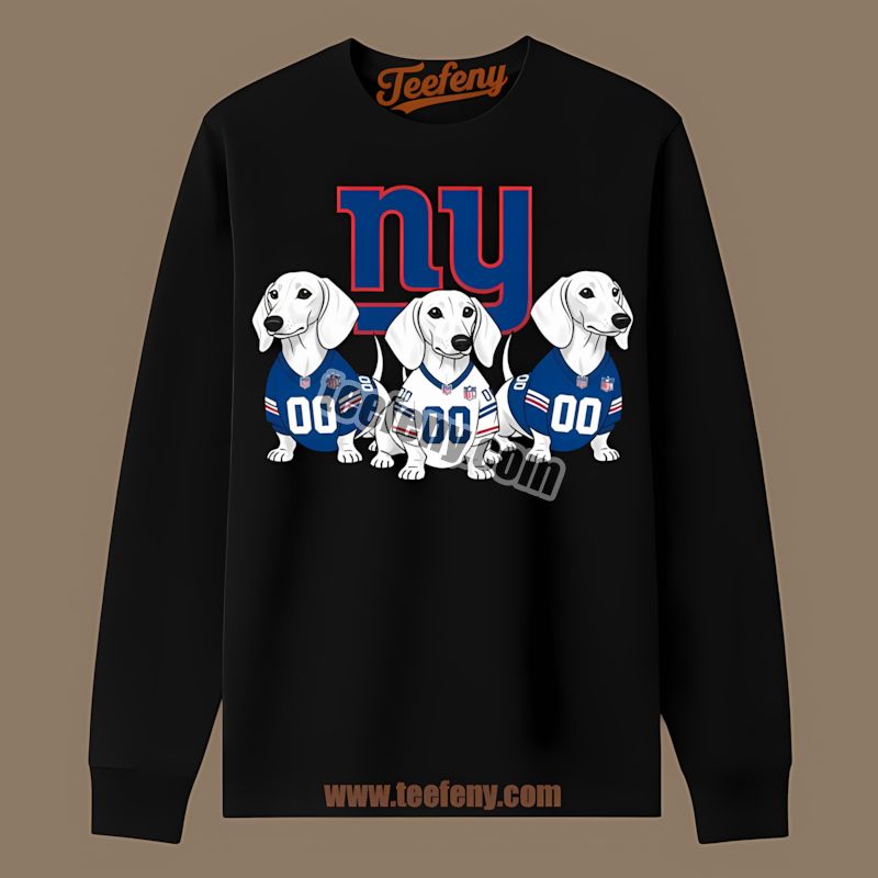 New York Giants Dachshund Dogs Vintage Long Sleeve New York Giants Dachshund Dogs Vintage Long Sleeve