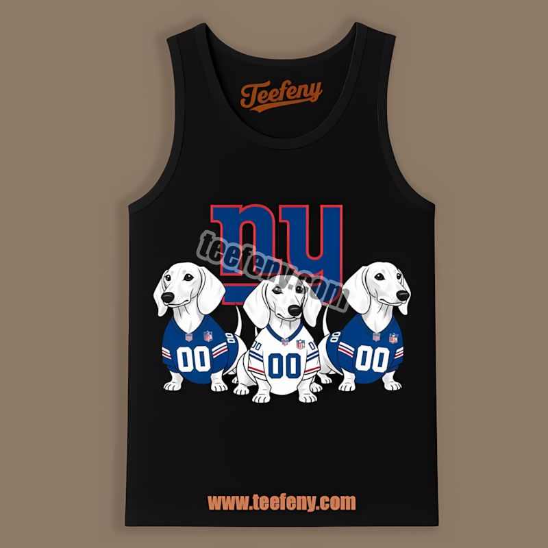 New York Giants Dachshund Dogs Vintage Tanktop New York Giants Dachshund Dogs Vintage Tanktop