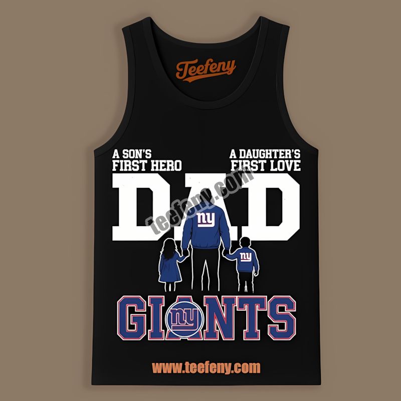 New York Giants Dad Fathers Day Hero Daughters Love Cotton Tanktop New York Giants Dad Fathers Day Hero Daughters Love Cotton Tanktop