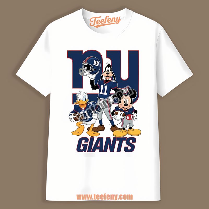 New York Giants Disney Mickey Donald Goofy Vintage Shirt
