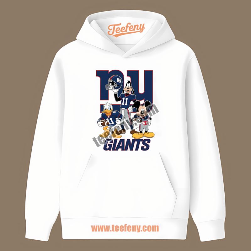 New York Giants Disney Mickey Donald Goofy Vintage Hoodie New York Giants Disney Mickey Donald Goofy Vintage Hoodie