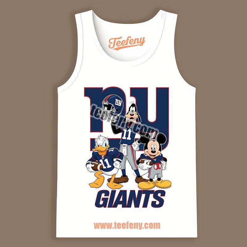 New York Giants Disney Mickey Donald Goofy Vintage Tanktop New York Giants Disney Mickey Donald Goofy Vintage Tanktop