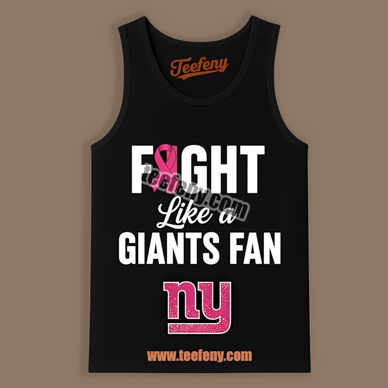New York Giants Fight Like A Cowboy Breast Cancer Graphic Tanktop New York Giants Fight Like A Cowboy Breast Cancer Graphic Tanktop
