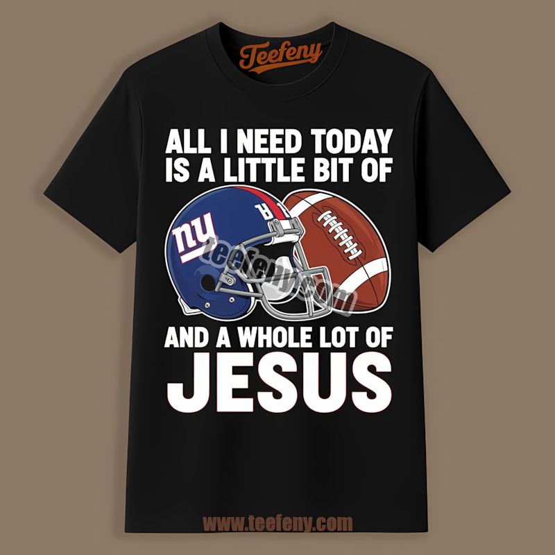 New York Giants Football And Jesus Retro Shirt