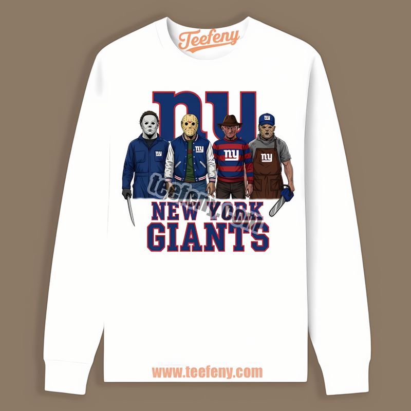 New York Giants Halloween Horror Killers Color Long Sleeve New York Giants Halloween Horror Killers Color Long Sleeve