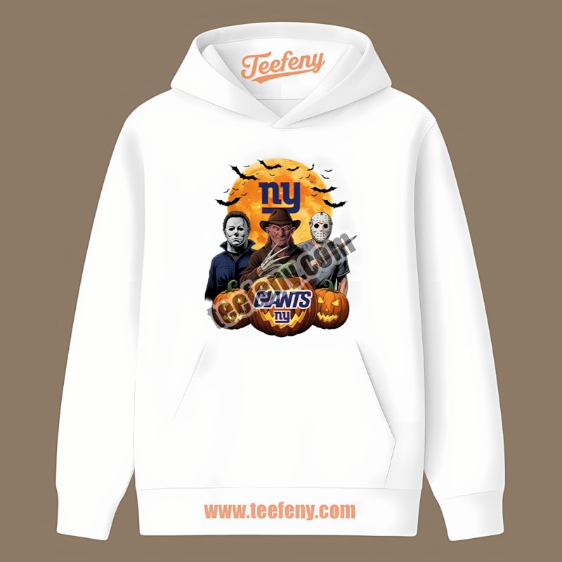 New York Giants Halloween Jason Freddy Michael Retro Hoodie New York Giants Halloween Jason Freddy Michael Retro Hoodie