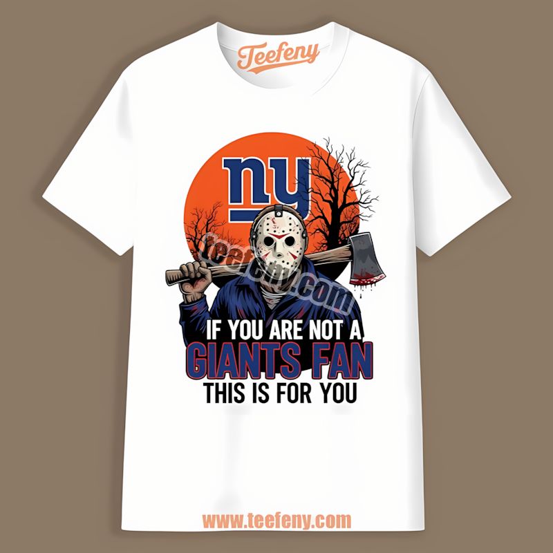 New York Giants Halloween Jason Voorhees Cotton Shirt