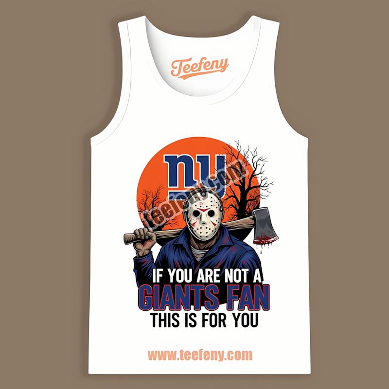 New York Giants Halloween Jason Voorhees Cotton Tanktop New York Giants Halloween Jason Voorhees Cotton Tanktop
