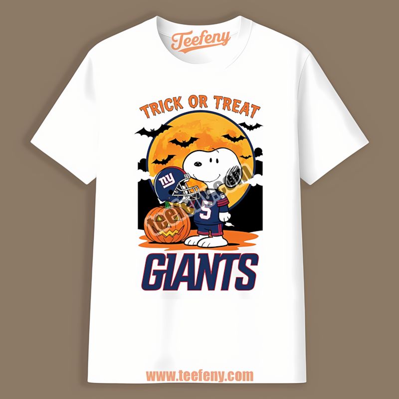 New York Giants Halloween Snoopy Trick Or Treat Trendy Shirt