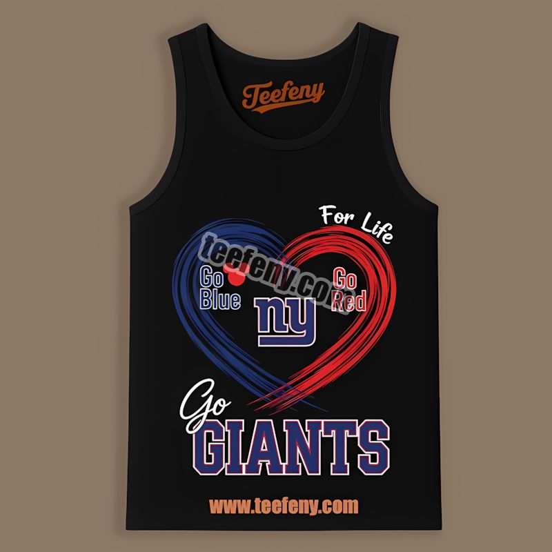 New York Giants Heart Go Blue Go Gold Trendy Tanktop New York Giants Heart Go Blue Go Gold Trendy Tanktop
