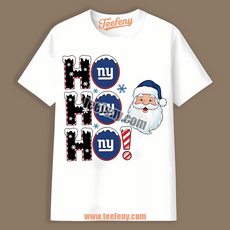 New York Giants Ho Ho Ho Santa Christmas Vintage Shirt