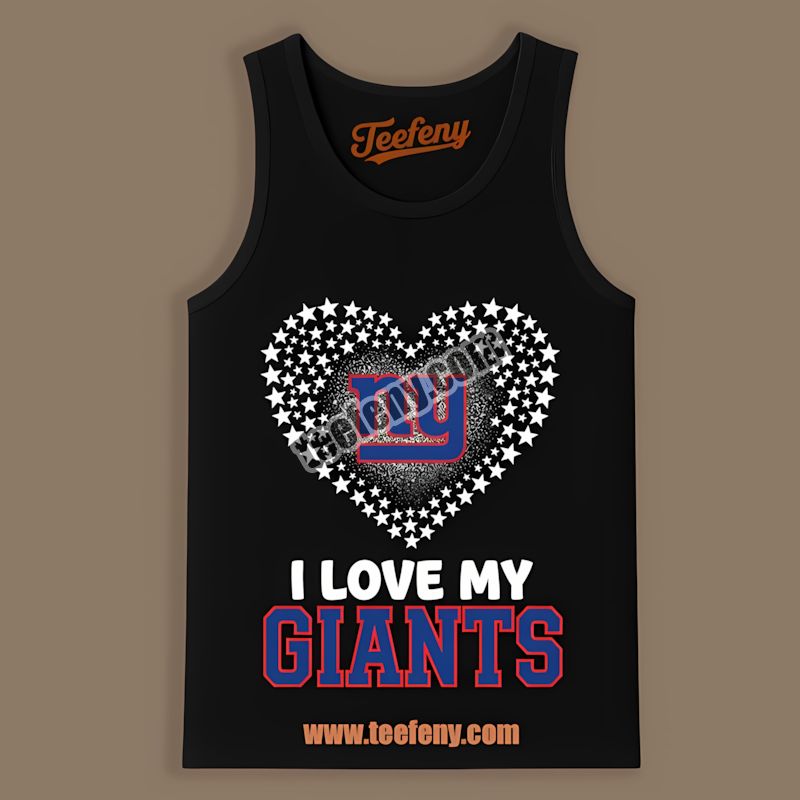 New York Giants I Love My Giants Heart Retro Tanktop New York Giants I Love My Giants Heart Retro Tanktop