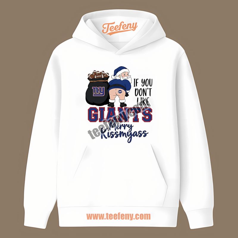 New York Giants Merry Kissmyass Santa Funny Vintage Hoodie New York Giants Merry Kissmyass Santa Funny Vintage Hoodie