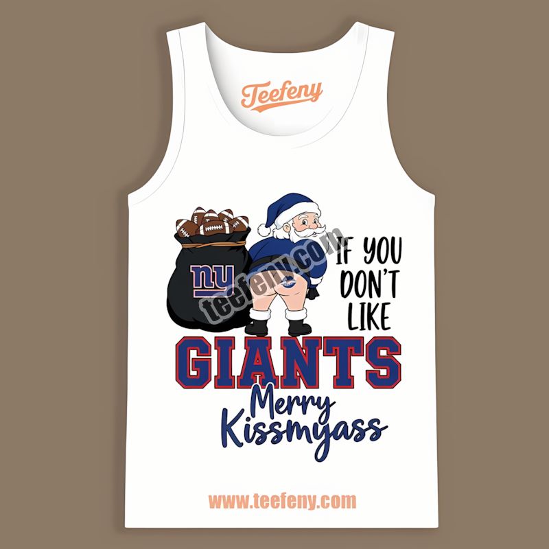 New York Giants Merry Kissmyass Santa Funny Vintage Tanktop New York Giants Merry Kissmyass Santa Funny Vintage Tanktop