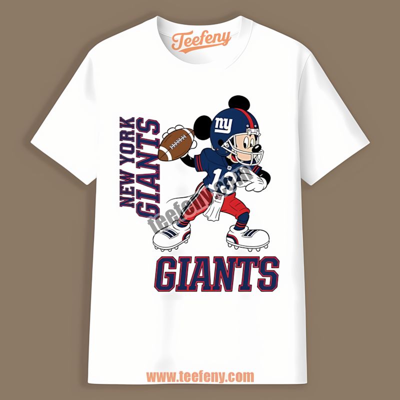 New York Giants Mickey Quarterback Football Graphic Shirt