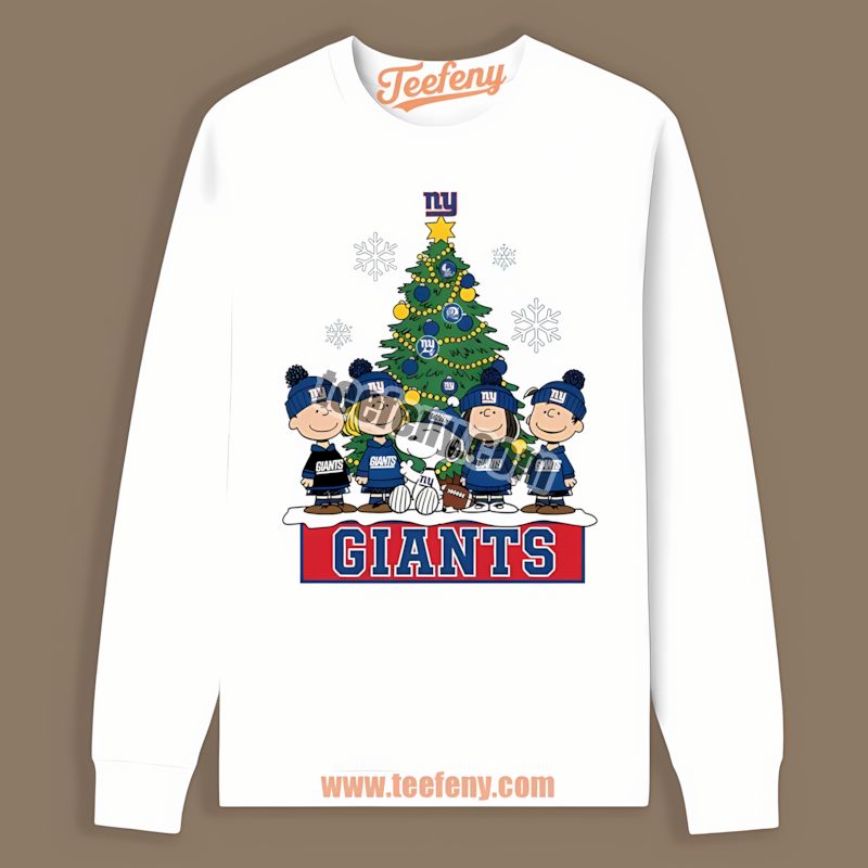 New York Giants Peanuts Christmas Retro Long Sleeve New York Giants Peanuts Christmas Retro Long Sleeve
