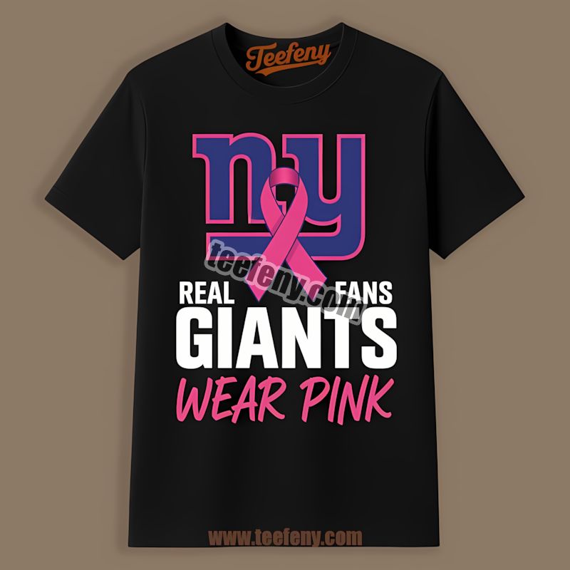 New York Giants Real Fans Wear Pink Vintage Shirt