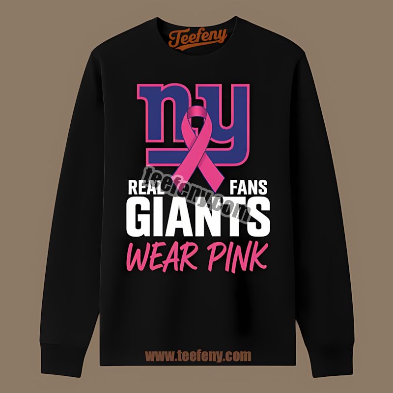 New York Giants Real Fans Wear Pink Vintage Long Sleeve New York Giants Real Fans Wear Pink Vintage Long Sleeve