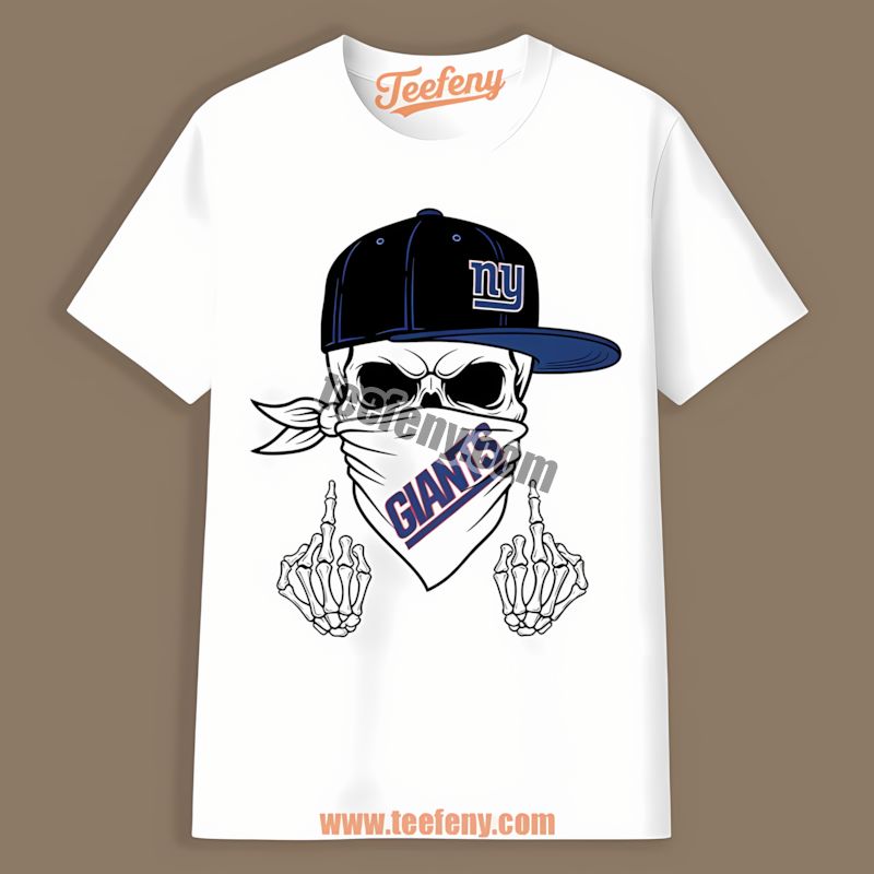 New York Giants Skull Bandana Adults Shirt