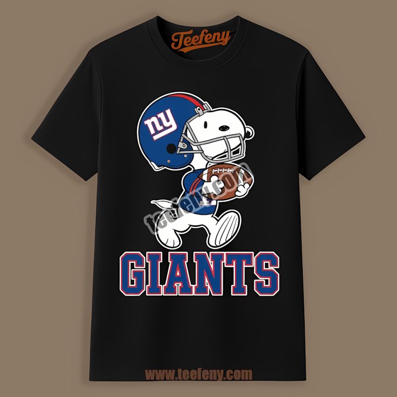 New York Giants Snoopy Football Running Vintage Shirt