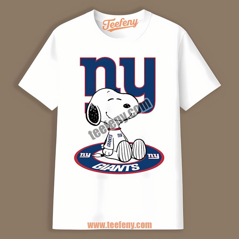 New York Giants Snoopy Tattoo Logo On Arm Trendy Shirt