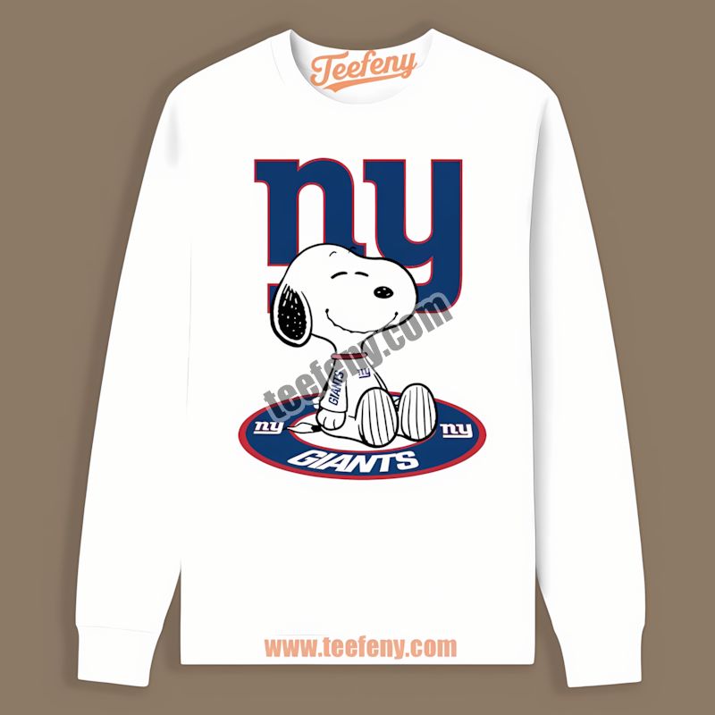 New York Giants Snoopy Tattoo Logo On Arm Trendy Long Sleeve New York Giants Snoopy Tattoo Logo On Arm Trendy Long Sleeve