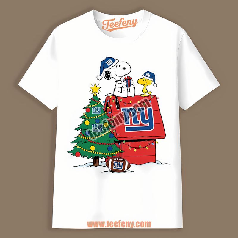 New York Giants Snoopy Woodstock Christmas Classic Shirt