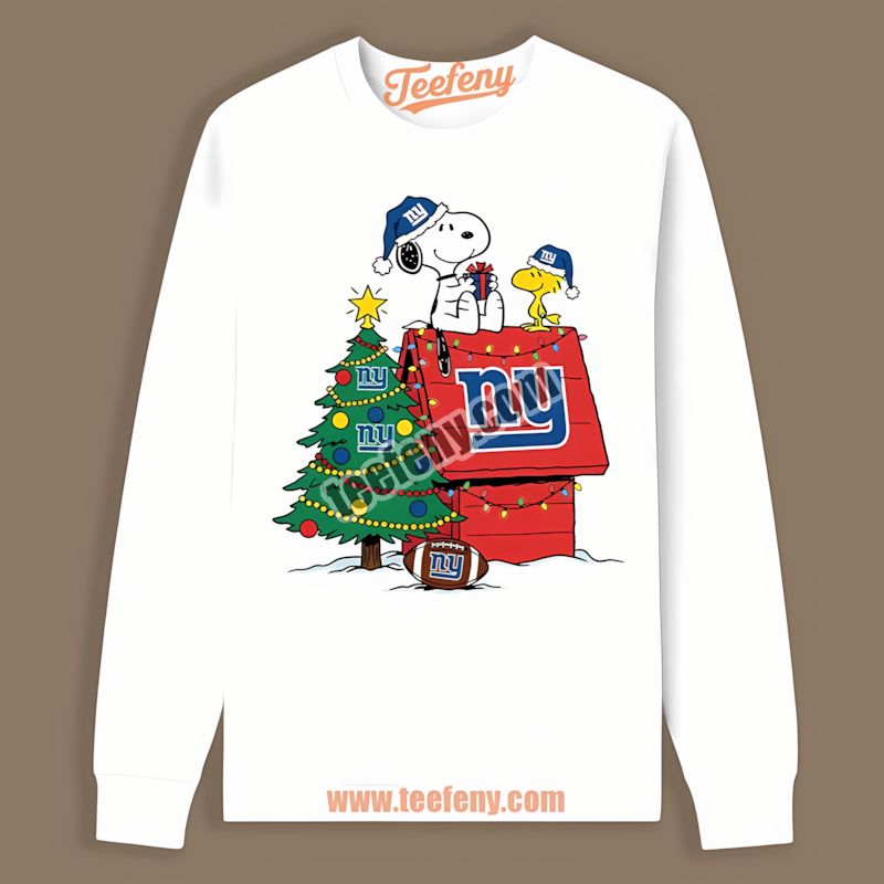 New York Giants Snoopy Woodstock Christmas Classic Long Sleeve New York Giants Snoopy Woodstock Christmas Classic Long Sleeve