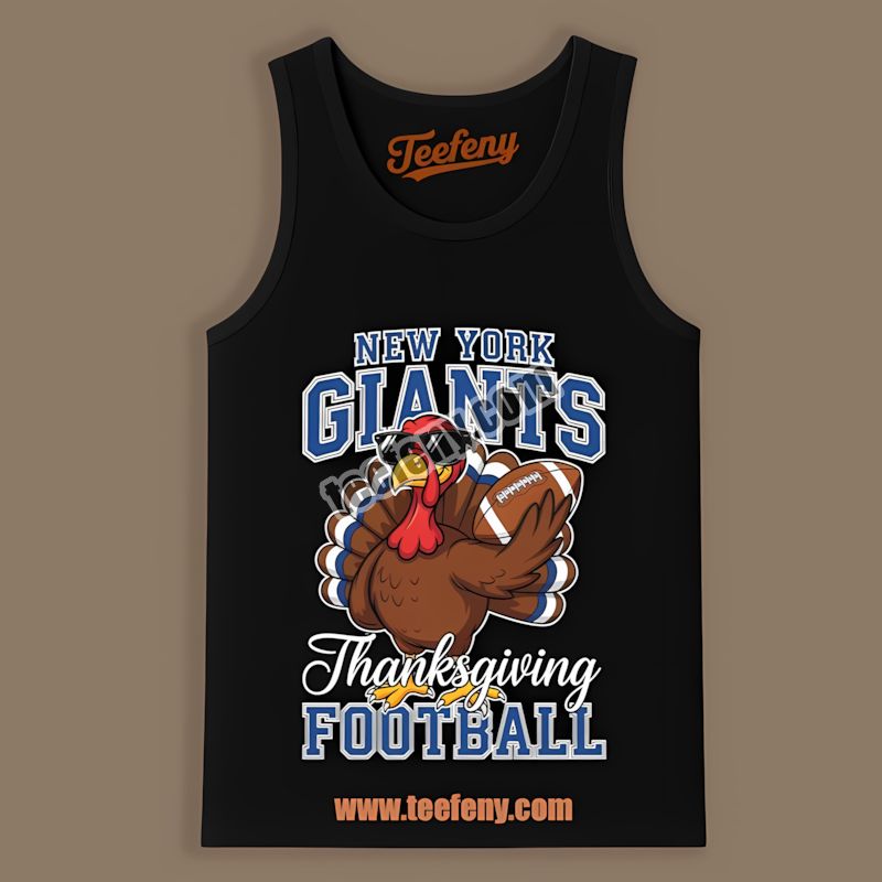 New York Giants Thanksgiving Football Turkey Color Tanktop New York Giants Thanksgiving Football Turkey Color Tanktop