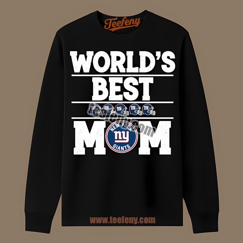 New York Giants Worlds Best Mom Retro Long Sleeve New York Giants Worlds Best Mom Retro Long Sleeve