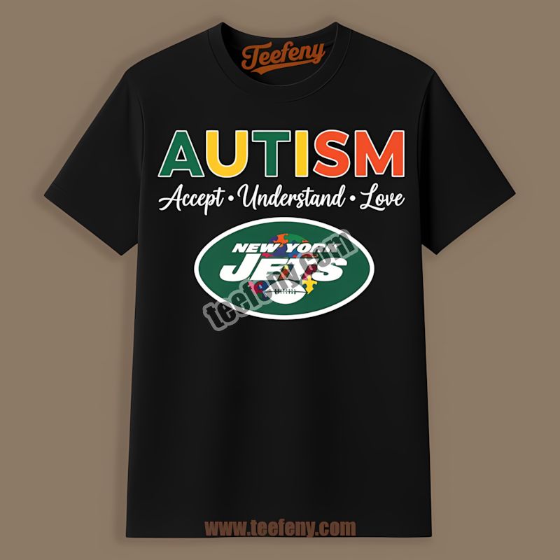 New York Jets Autism Awareness Accept Understand Love Retro Shirt