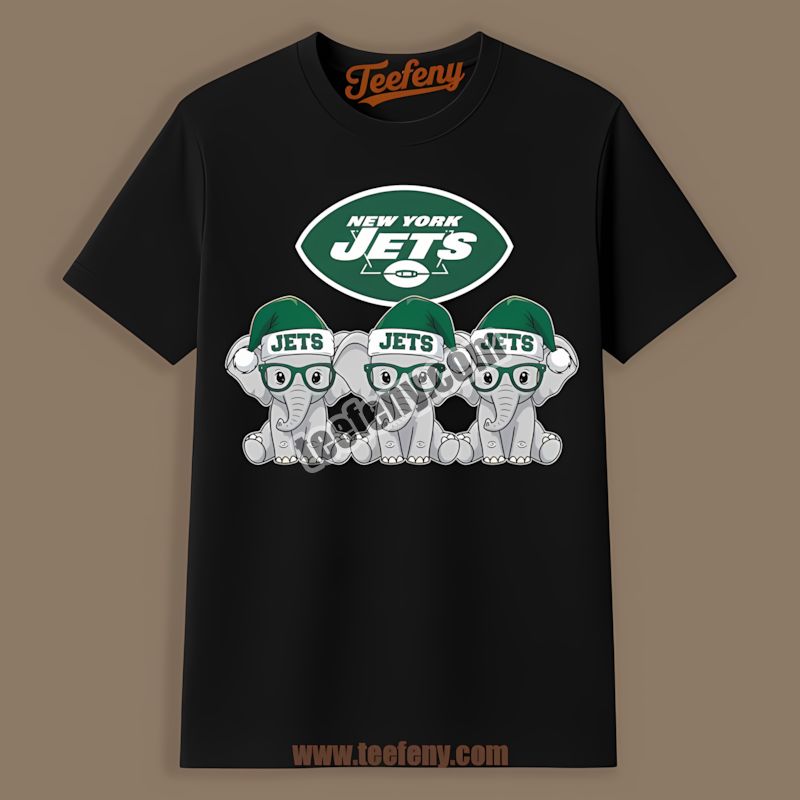 New York Jets Christmas Elephants Retro Shirt