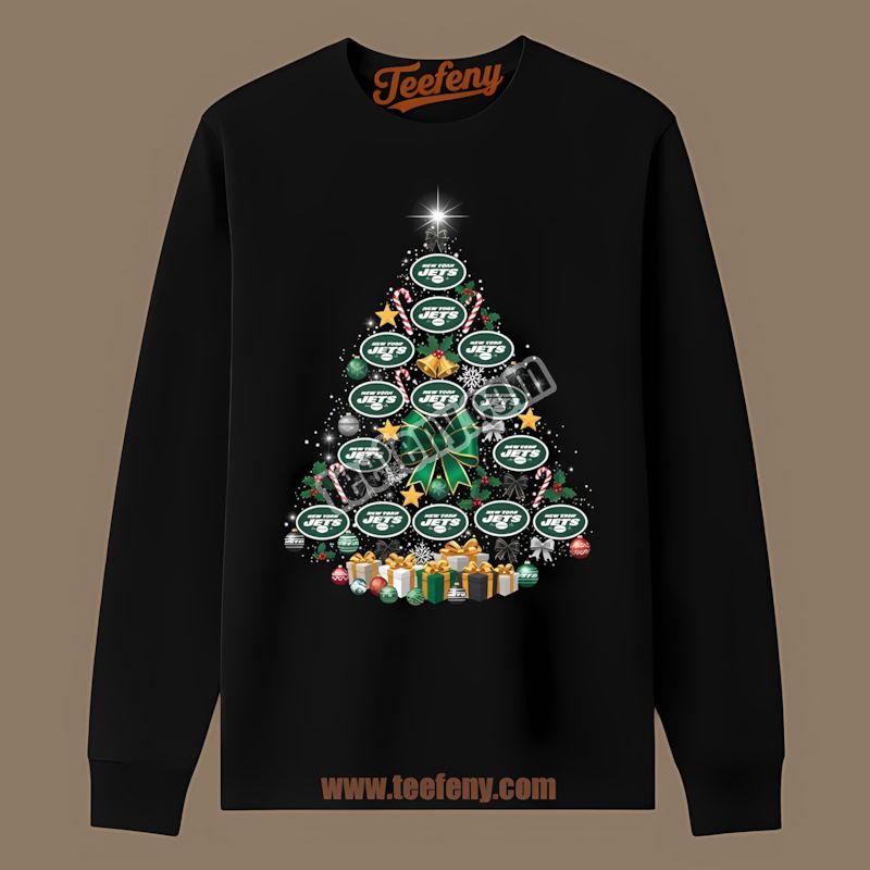 New York Jets Christmas Tree Logo Vintage Long Sleeve New York Jets Christmas Tree Logo Vintage Long Sleeve
