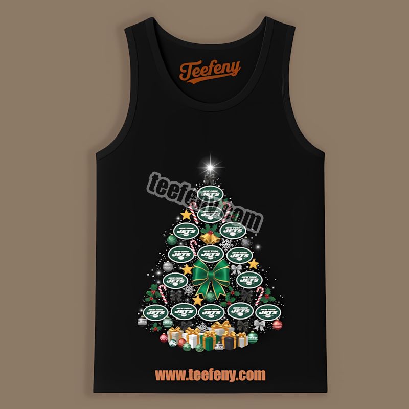 New York Jets Christmas Tree Logo Vintage Tanktop New York Jets Christmas Tree Logo Vintage Tanktop