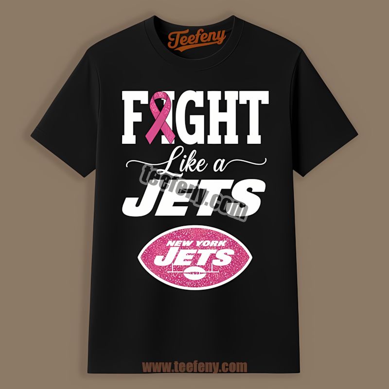 New York Jets Fight Like A Cowboy Breast Cancer Retro Shirt