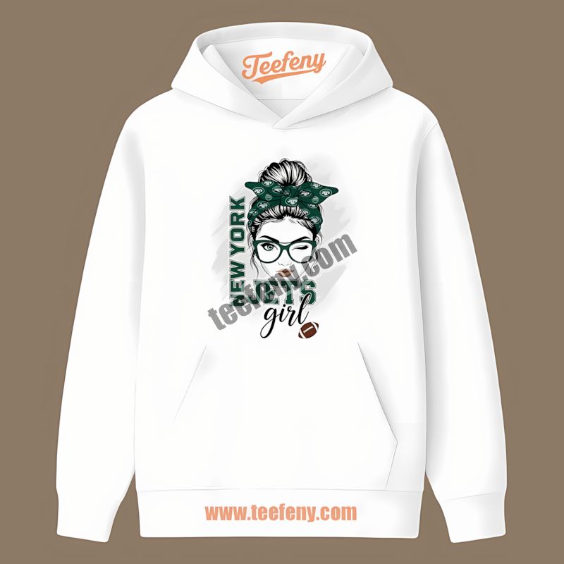 New York Jets Girl Fan Graphic Hoodie New York Jets Girl Fan Graphic Hoodie
