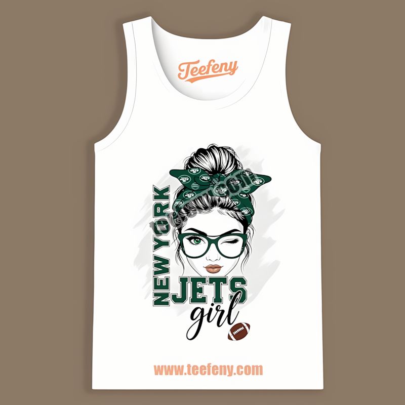 New York Jets Girl Fan Graphic Tanktop New York Jets Girl Fan Graphic Tanktop
