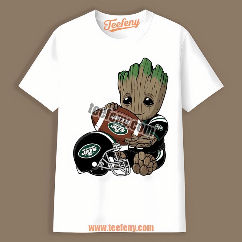 New York Jets Groot Playing Football Graphic Shirt