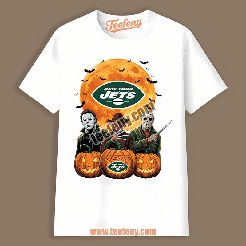 New York Jets Halloween Jason Freddy Michael Graphic Shirt
