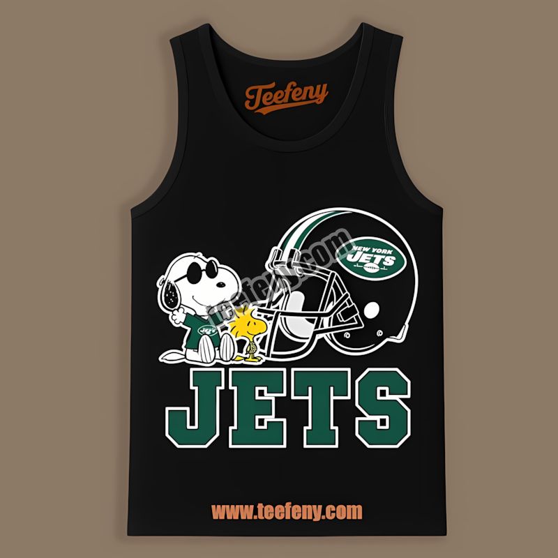 New York Jets Helmet Vs Snoopy Woodstock Regular Tanktop New York Jets Helmet Vs Snoopy Woodstock Regular Tanktop